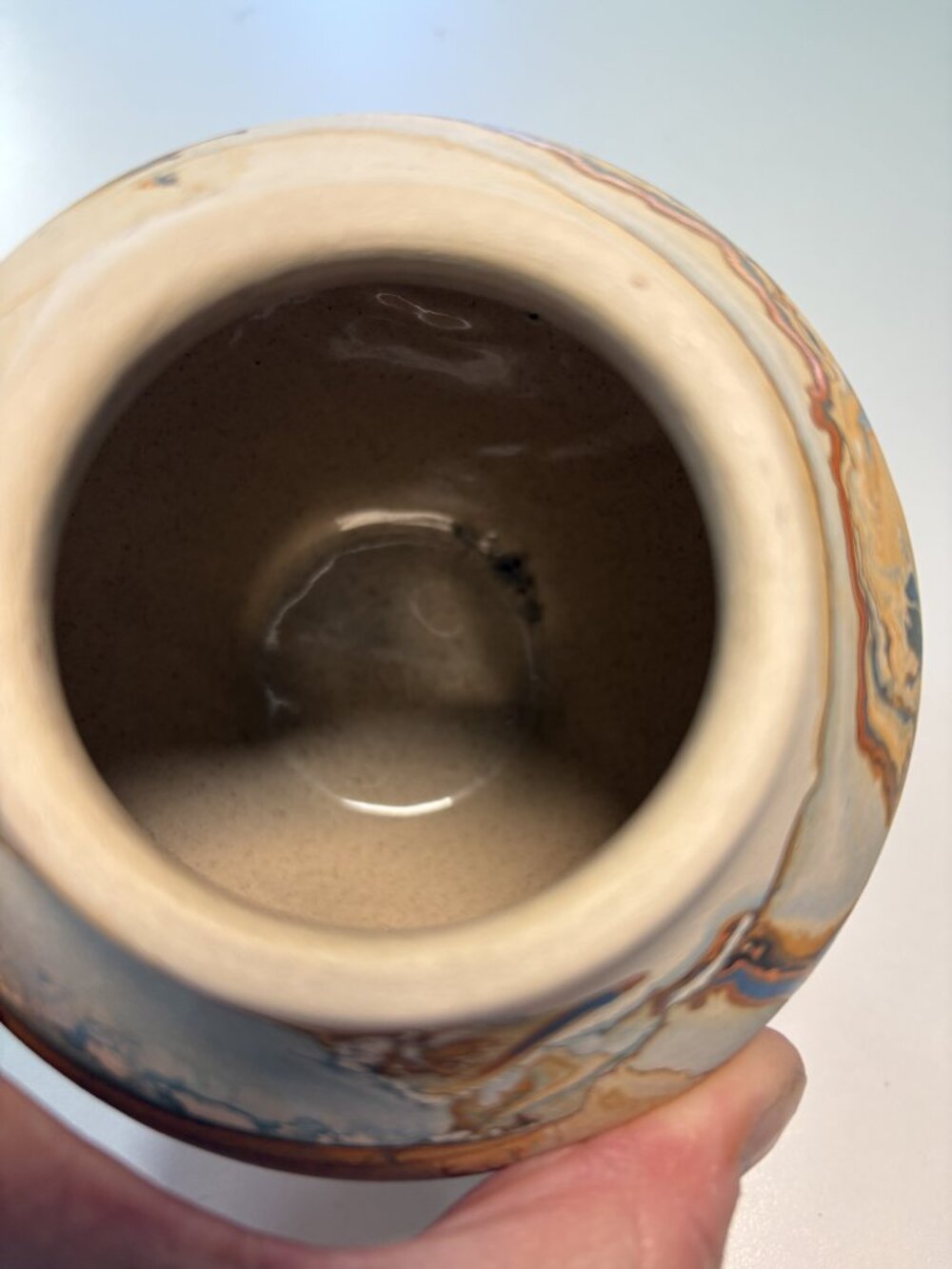 Vintage Nemadji USA Pottery Set 3 Swirl Marbled Vase Pitcher Boho MCM Decor - Picture 7 of 13